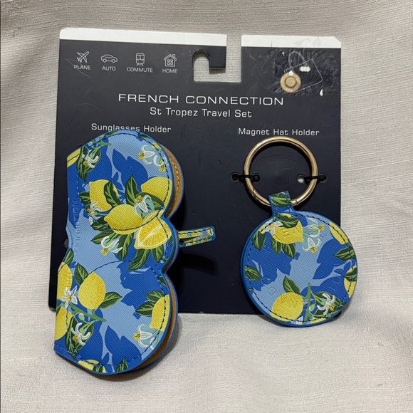 French Connection Blue and Yellow Sunglasses & Hat Holder Set - Picture 2 of 7